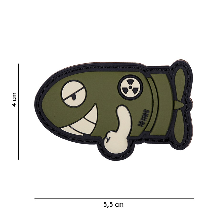 Embleem 3D PVC Funny torpedo groen #17051