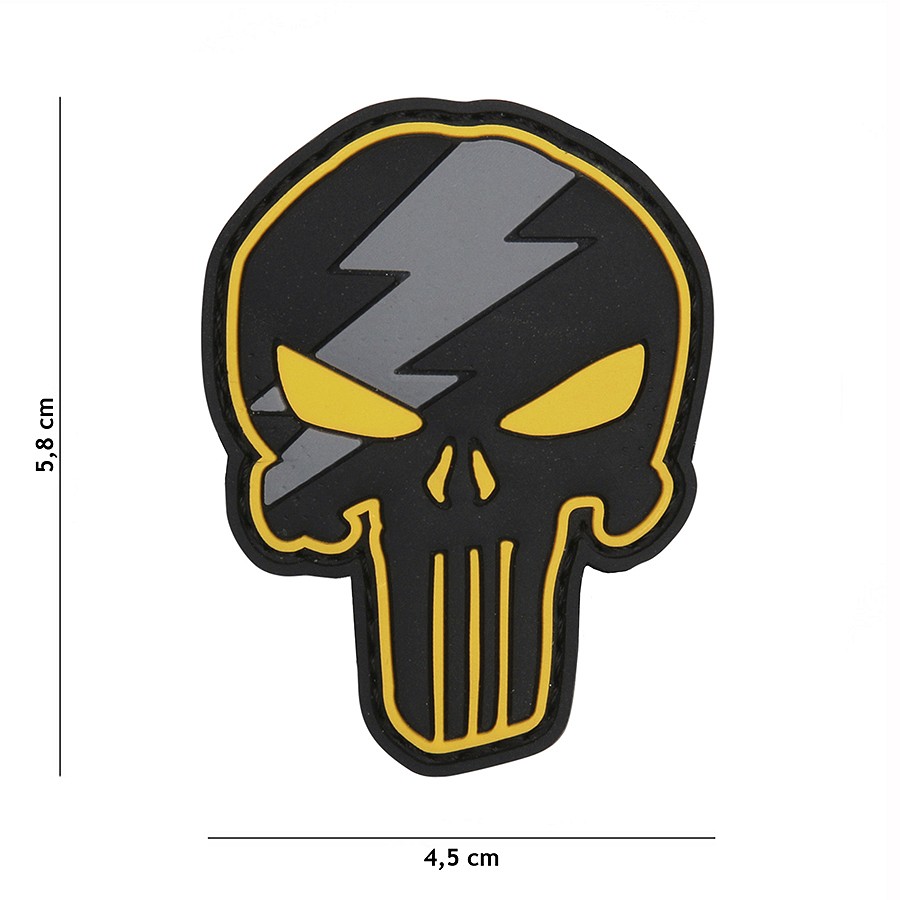Embleem 3D PVC Punisher thunder geel #9006