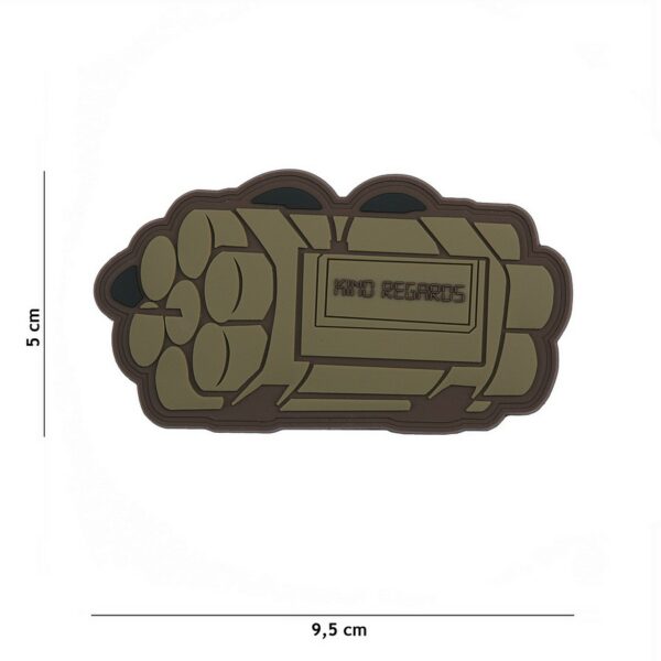 Embleem 3D PVC Kind regards coyote #8101