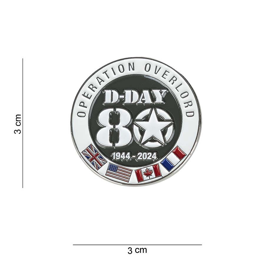 Embleem metaal D-Day 80 pin 1944-2024 Allied flags #6046 Embleem metaal D-Day 80 pin 1944-2024 Allied flags #6046
