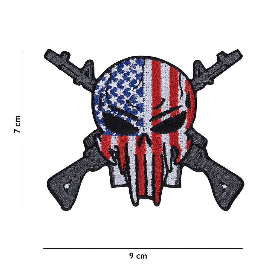 Embleem stof Punisher weapons USA #17065 Embleem stof Punisher weapons USA #17065
