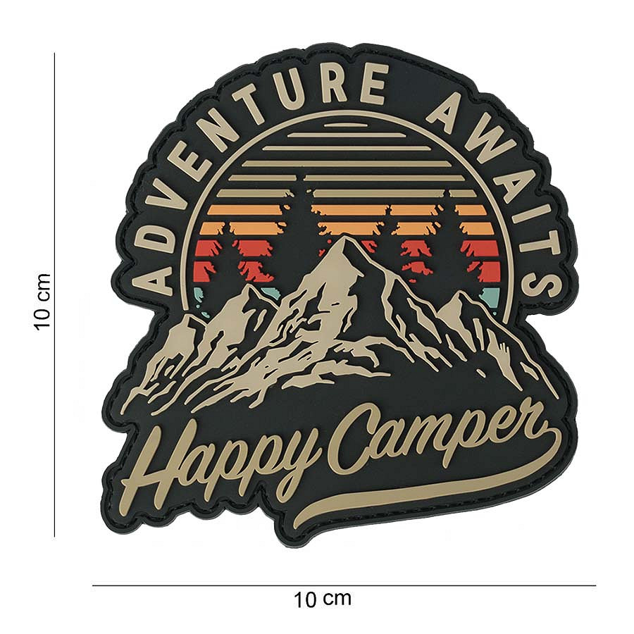 Embleem 3D PVC Happy camper #13061 Embleem 3D PVC Happy camper #13061