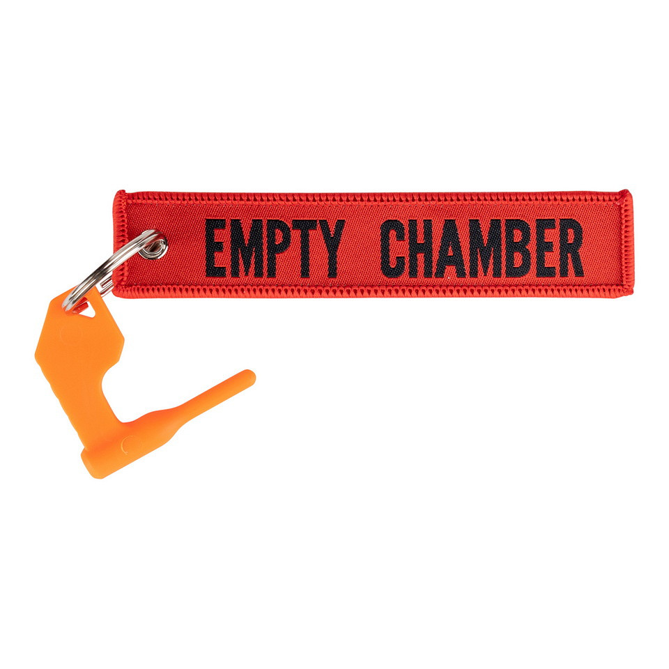 Sleutelhanger Empty chamber met plug rood #1 Sleutelhanger Empty chamber met plug rood #1