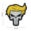 Embleem 3D PVC Punish skull yellow hair glow in dark#13061 Embleem 3D PVC Punish skull yellow hair glow in dark#13061