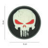 Embleem 3D PVC Punisher red eyes glow in the dark #8001 Embleem 3D PVC Punisher red eyes glow in the dark #8001