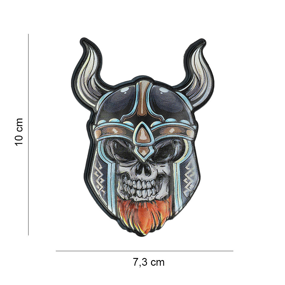 Embleem 3D UV Skull viking #8038 Embleem 3D UV Skull viking #8038