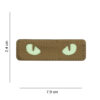 Laser Cut Embleem stof Cat Eyes coyote glow in the dark#5053 Laser Cut Embleem stof Cat Eyes coyote glow in the dark#5053