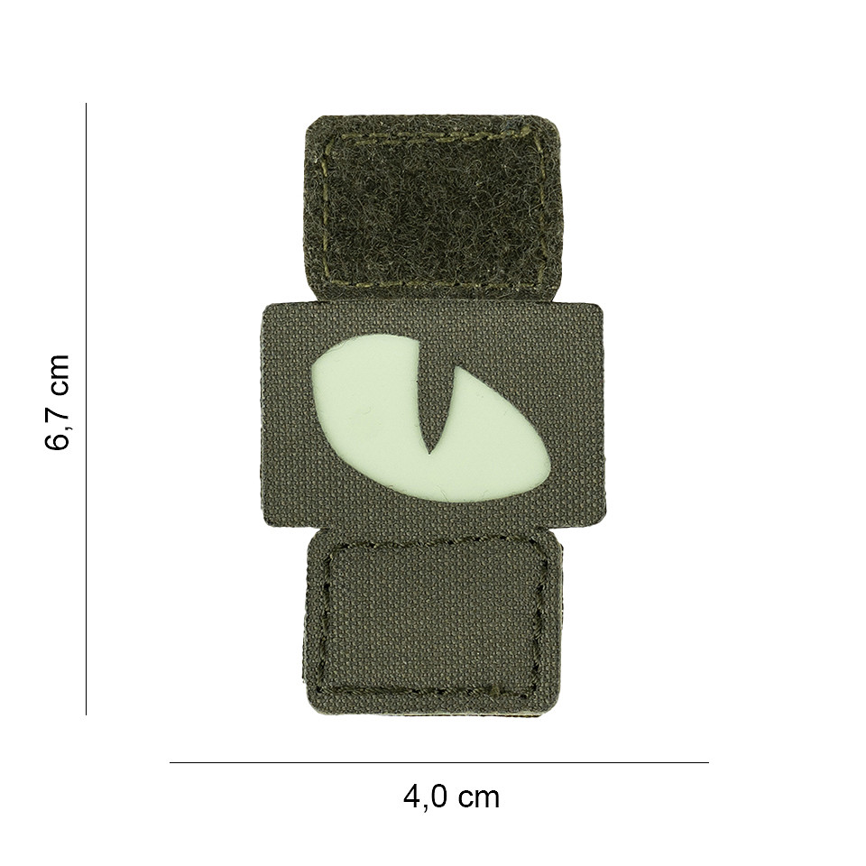 Laser Cut Embleem stof Cat Eyes molle groen glow #3109 Laser Cut Embleem stof Cat Eyes molle groen glow #3109