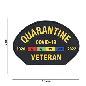 Embleem 3D PVC Quarantine Veteran Covid-19 #13106