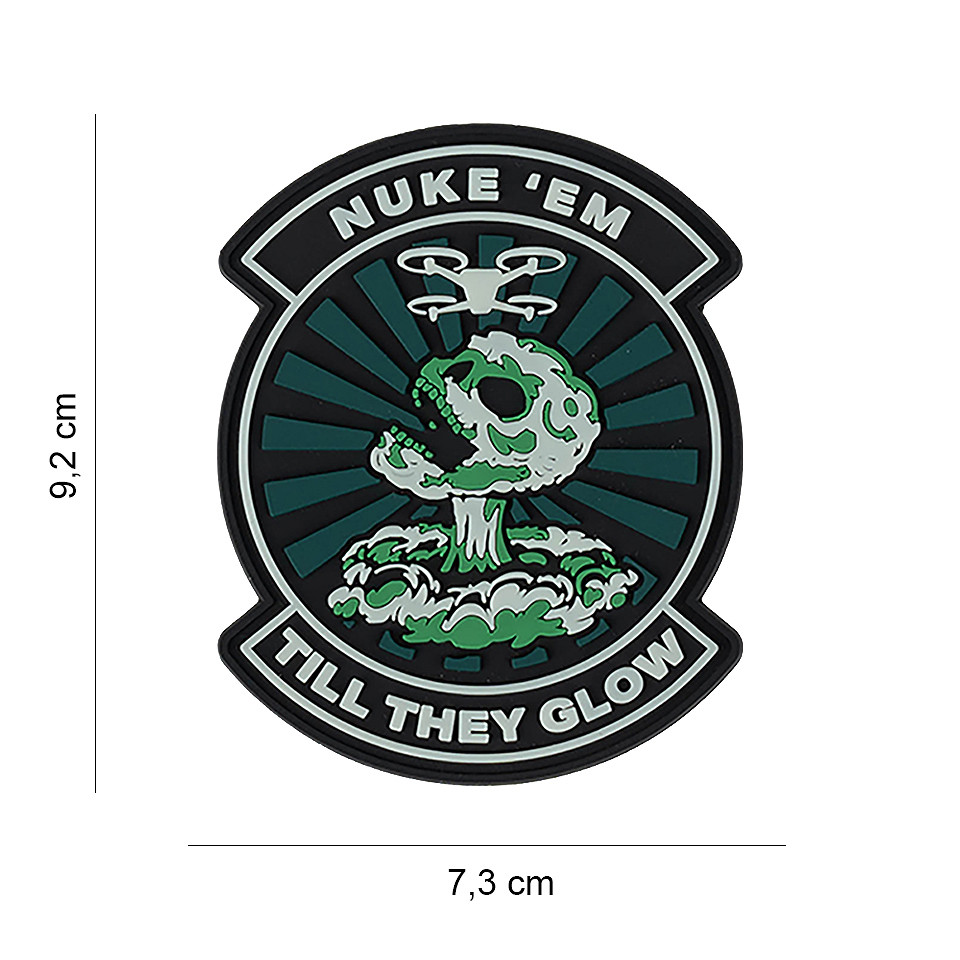 Embleem 3D PVC Nuke 'em Till they glow - Drone #13116