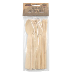 Bamboo bestek 4 sets
