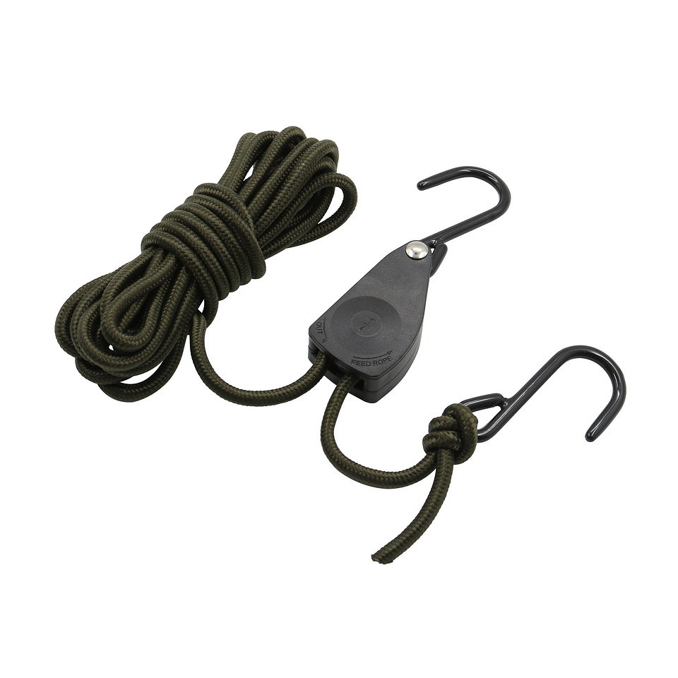 Touwratel met S haken 4 meter 6 mm. Touwratel met S haken 4 meter 6 mm.
