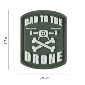 Embleem 3D PVC Bad to the Drone small #8022