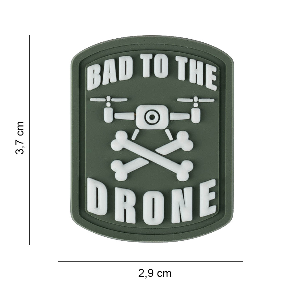 Embleem 3D PVC Bad to the Drone small #8022