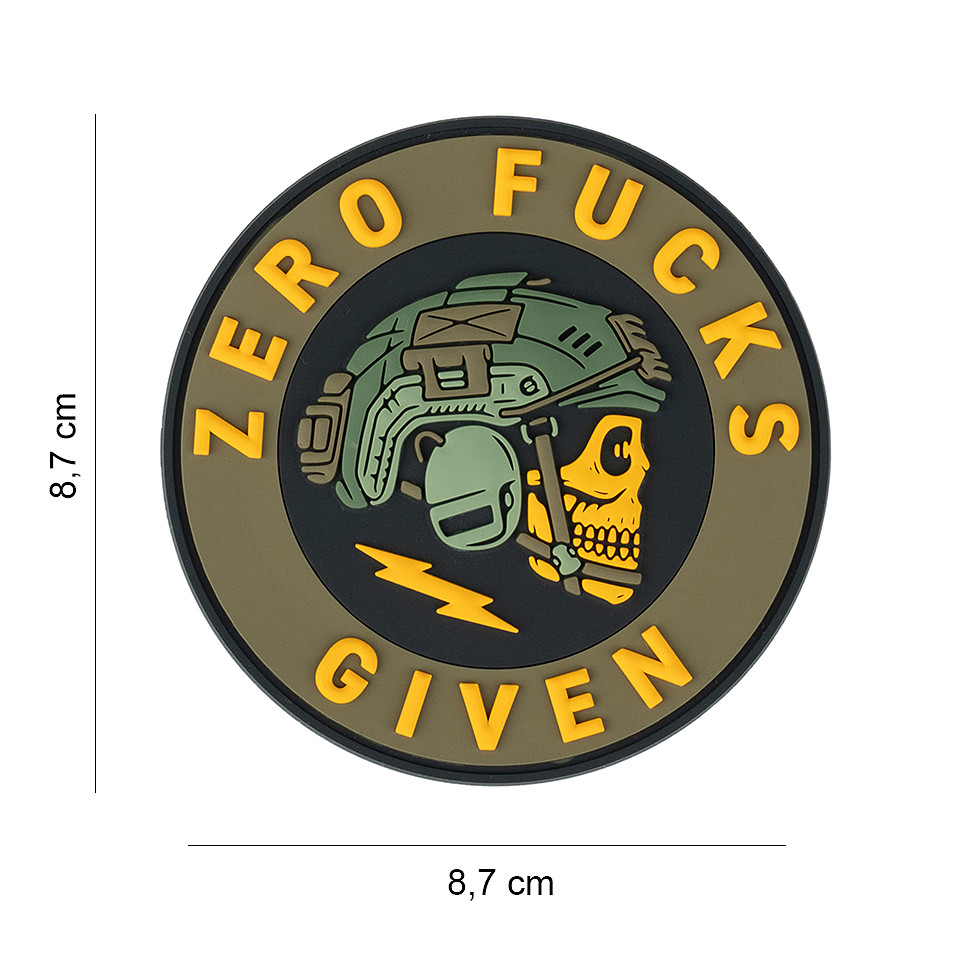 Embleem 3D PVC Zero fucks given #8003 Embleem 3D PVC Zero fucks given #8003