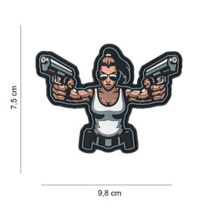Embleem 3D PVC Gun girl #8010