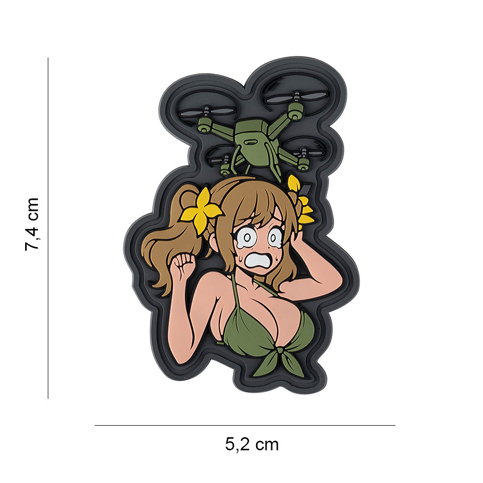 Embleem 3D PVC Oops girl with Drone #8012