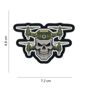 Embleem 3D PVC Double Drone Skull #8014