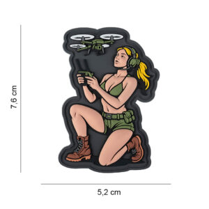 Embleem 3D PVC Blonde girl Drone Pilot #8016