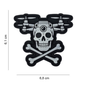 Embleem 3D PVC Drone Skull & Bones Glow in the dark #8017