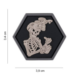 Embleem 3D PVC Hexagon Drone Skull Operator Finger #8020